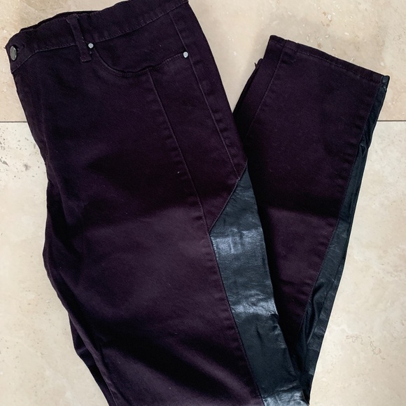 DKNY ● Pleather Siding Pants - Picture 3 of 3